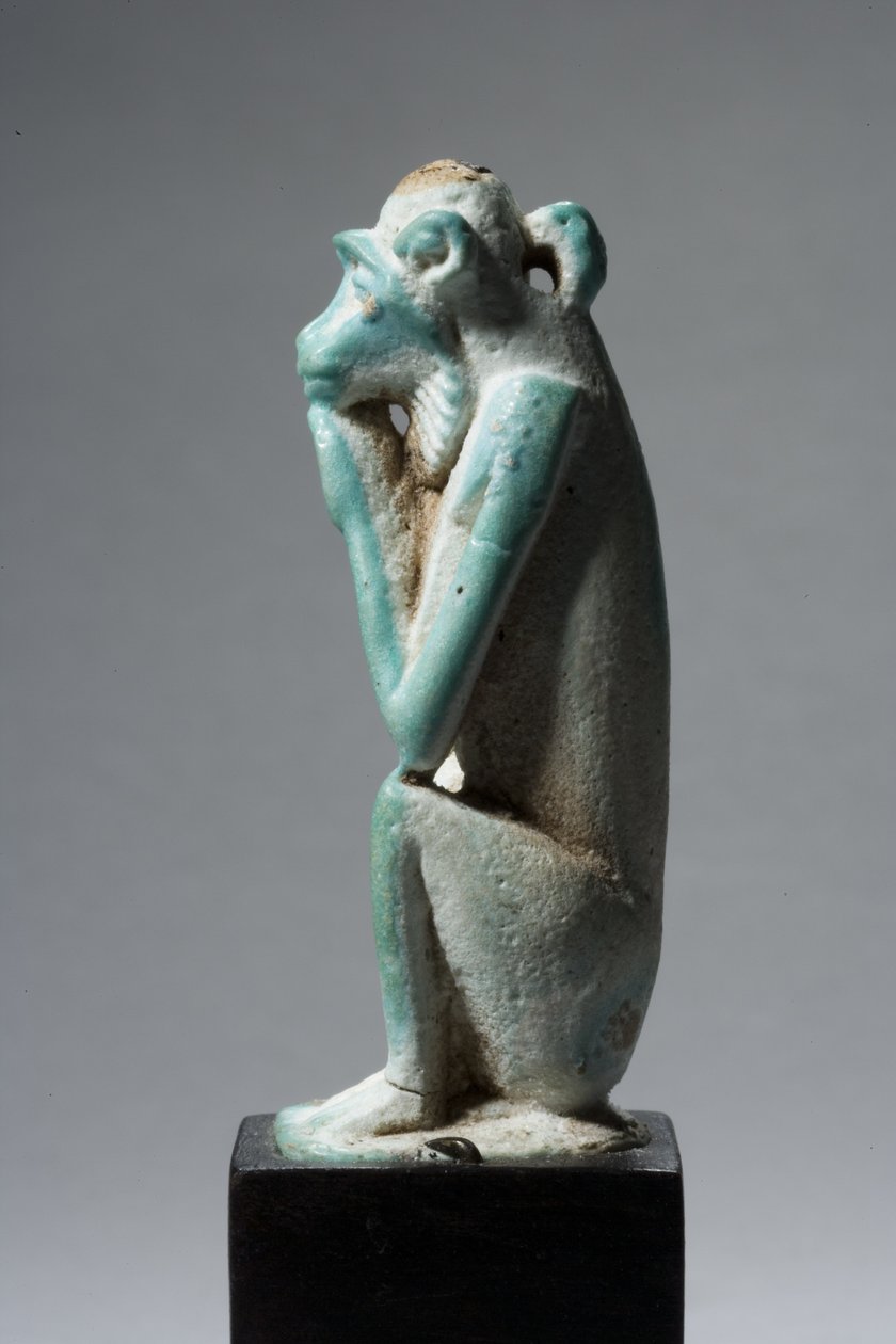 Majom amulettje, 18-19. dinasztia, 1540-1186 (fajansz) (lásd még: 270369) alkotó: New Kingdom Egyptian