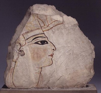 Ostracon egy király profiljával (mészkő) alkotó: New Kingdom Egyptian
