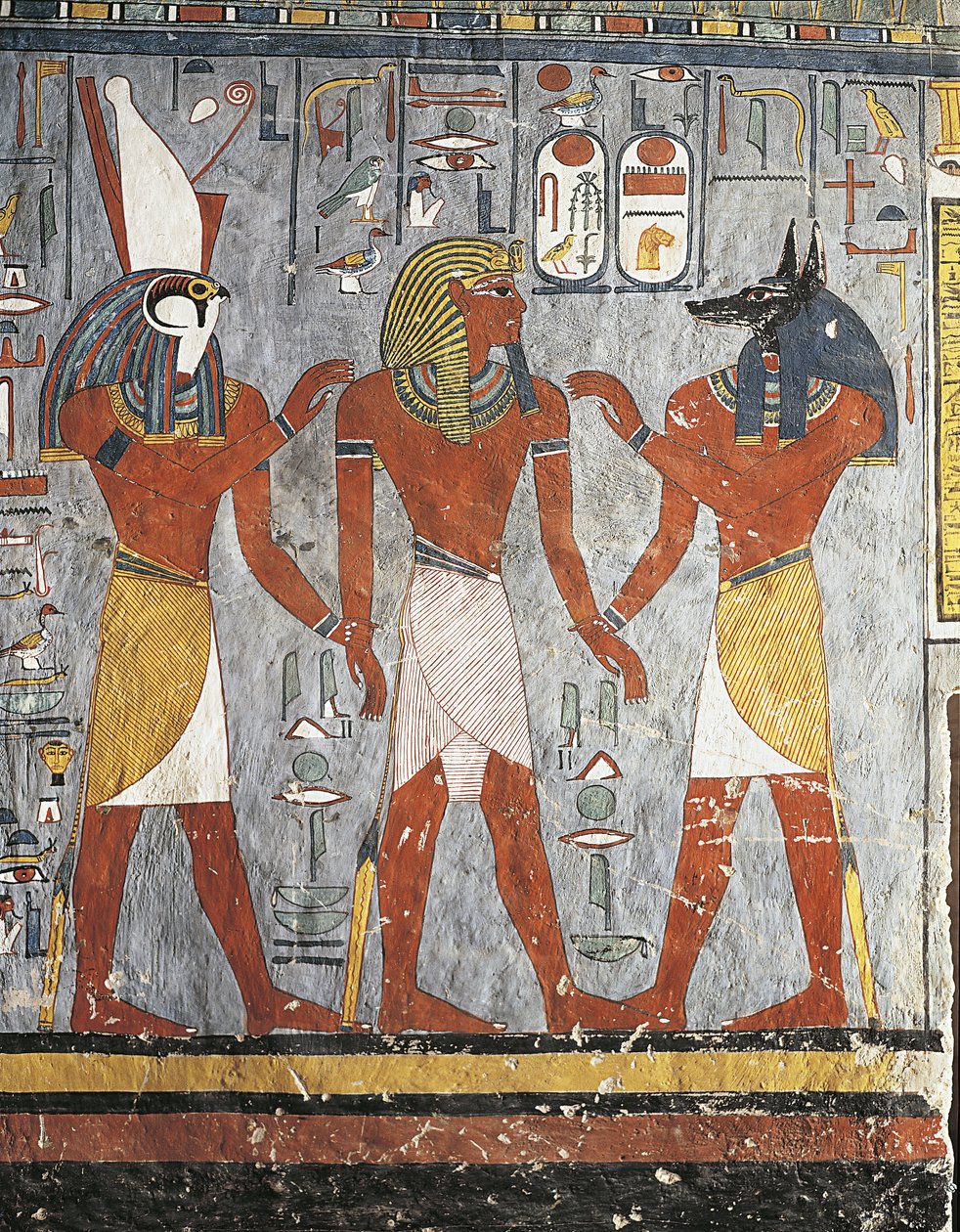 Fáraó Harszisz és Anubisz istenek között alkotó: New Kingdom Egyptian