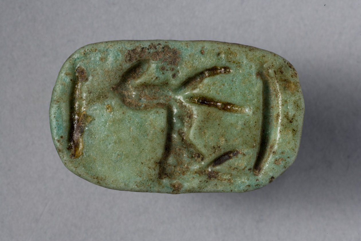 Szkarabeusz pecsét, 18-19. dinasztia, i.e. 1540-1186 (fajansz) (a 270366 alja) alkotó: New Kingdom Egyptian