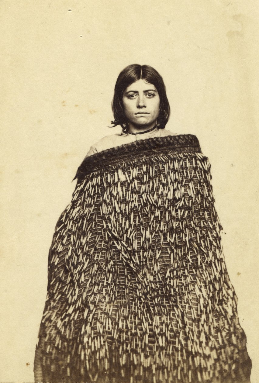 Mina Makata, Half Cast Maorie, 1865 körül (albumnyomat és wc) alkotó: New Zealander Photographer