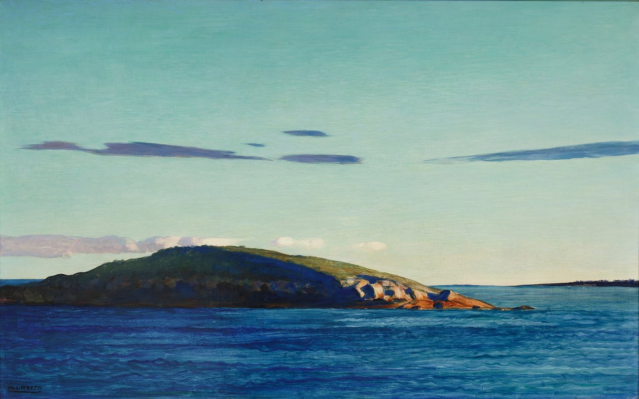 Blubber Island, Maine, 1938 (olaj gesso földön) alkotó: Newell Convers Wyeth