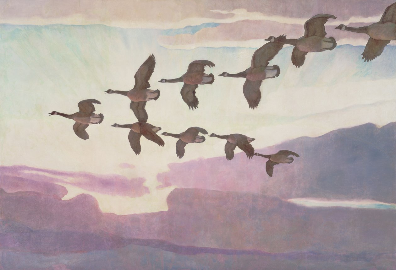 Kanadai ludak tavasszal, 1941 alkotó: Newell Convers Wyeth