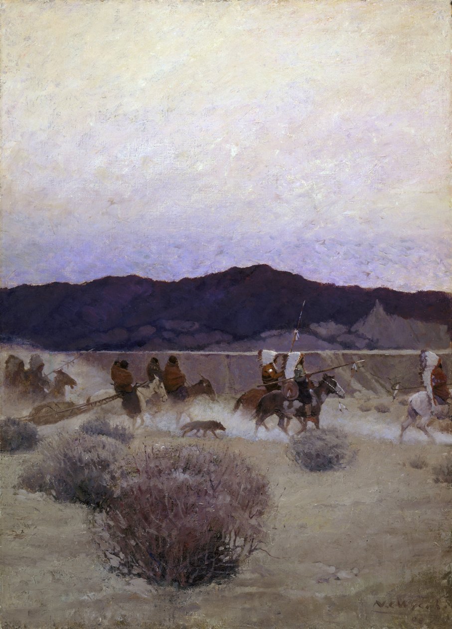 Mozgótábor, 1908 alkotó: Newell Convers Wyeth