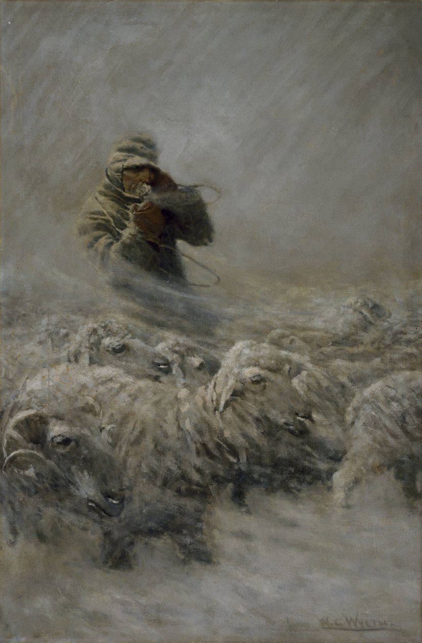 Báránypásztor, 1908 alkotó: Newell Convers Wyeth