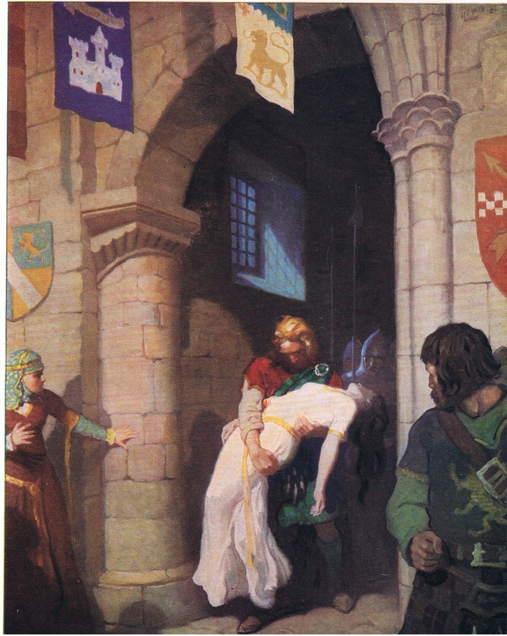 A megsebesült Helen, A skót főnökökből, Charles Schribner fiai, 1930 alkotó: Newell Convers Wyeth