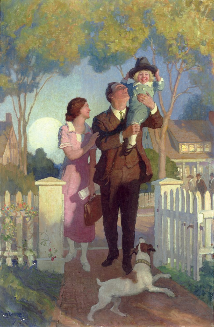 Hazaérkezés (olaj) alkotó: Newell Convers Wyeth
