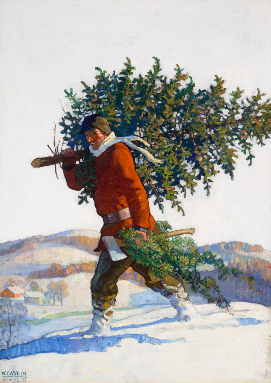 Karácsonyfa - Chadds Ford (Popular Magazine, címlapillusztráció) alkotó: Newell Convers Wyeth