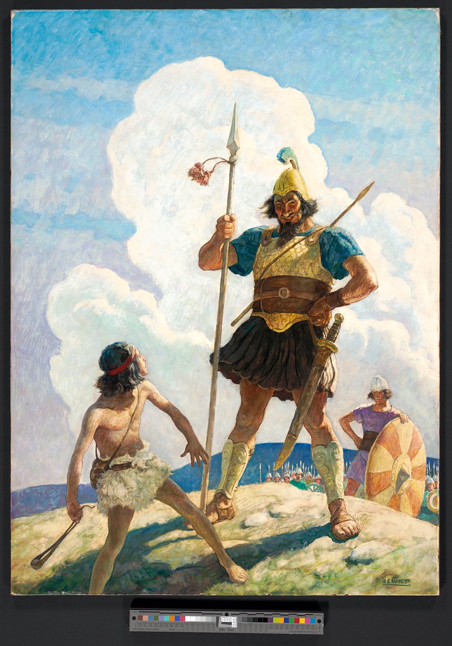 Dávid és Góliát, c. 1939 (festmény) alkotó: Newell Convers Wyeth