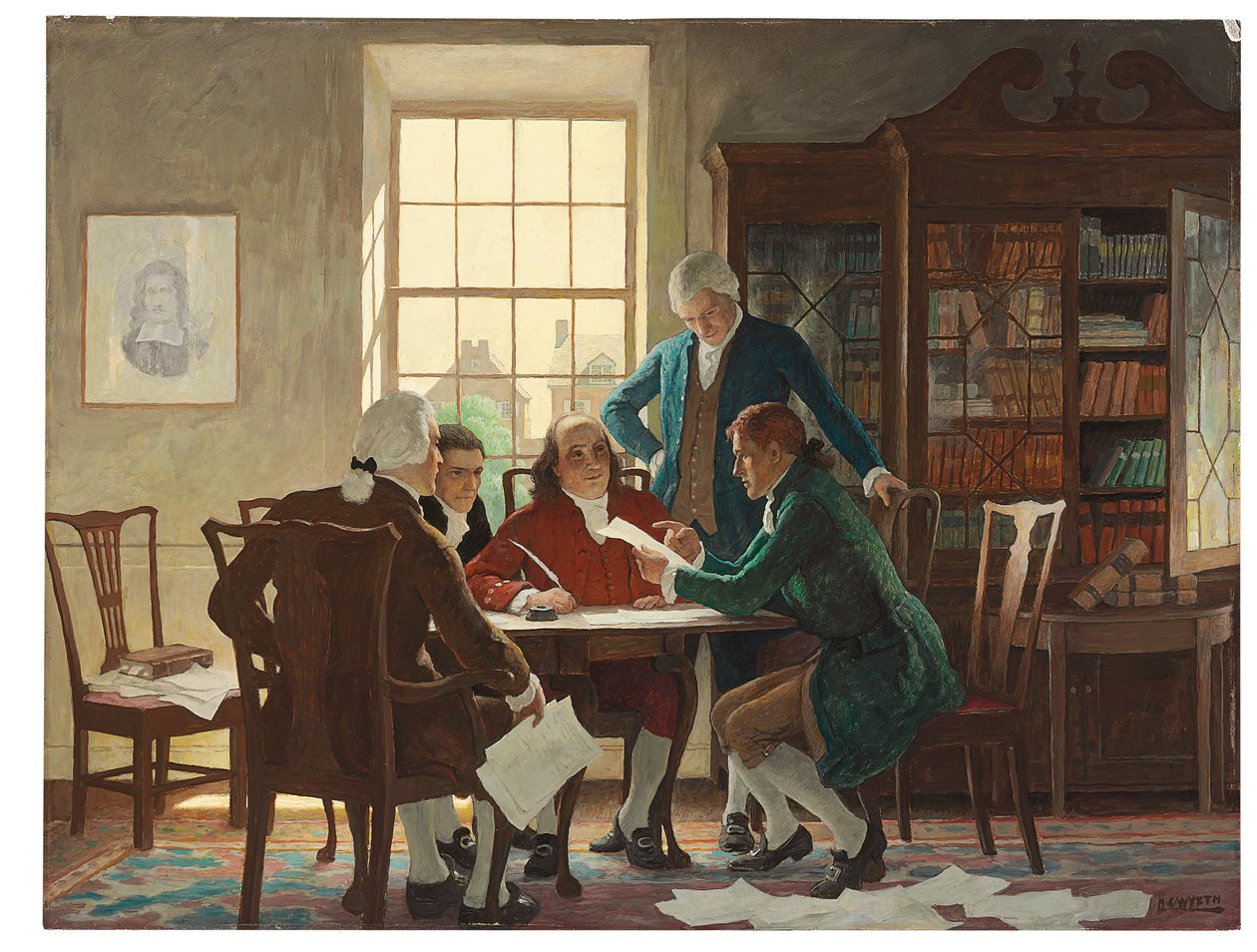 A Függetlenségi Nyilatkozat megfogalmazása 1776-ban alkotó: Newell Convers Wyeth