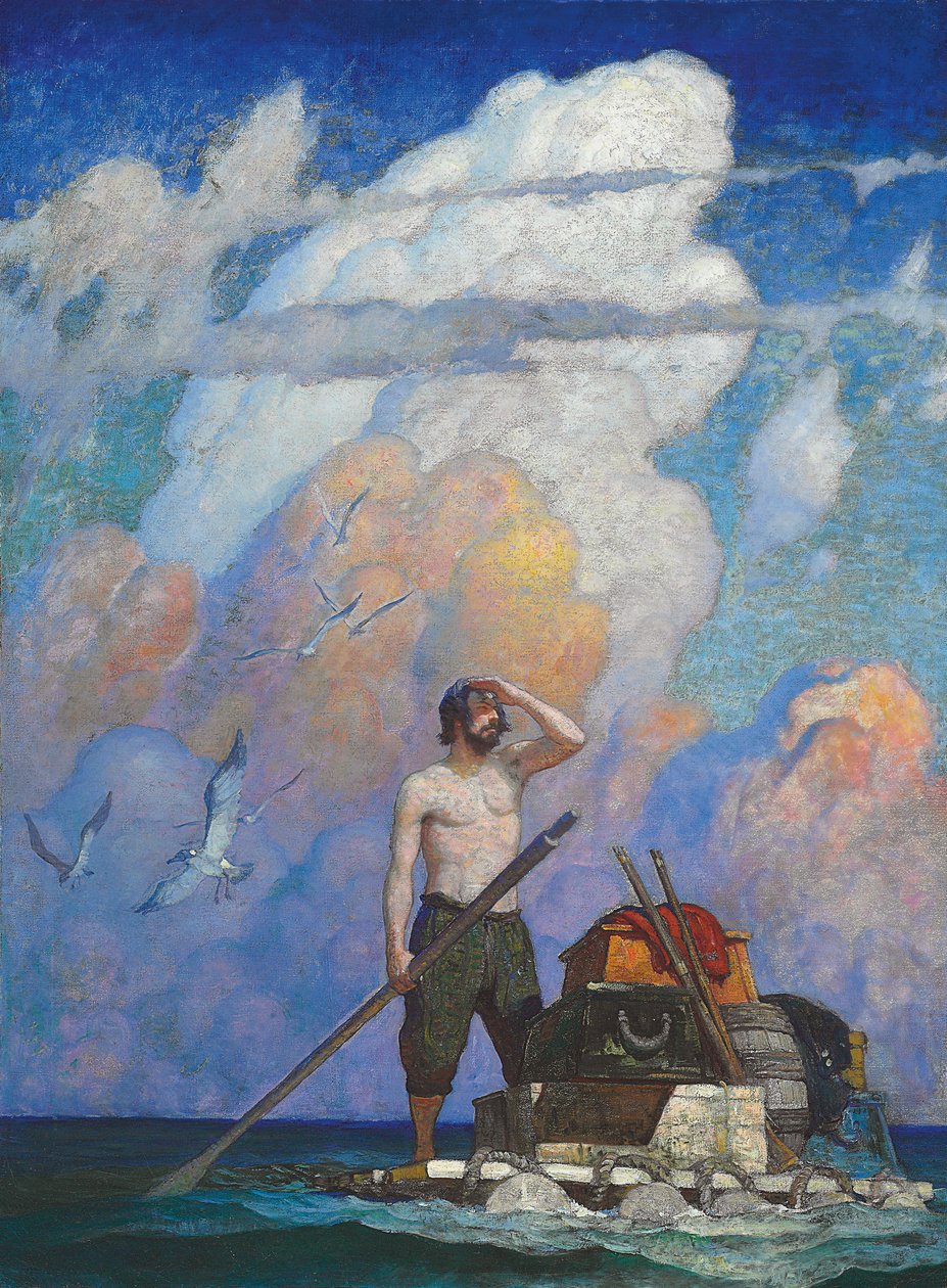 Egy mérföldön keresztül a tutajom nagyon jól ment alkotó: Newell Convers Wyeth