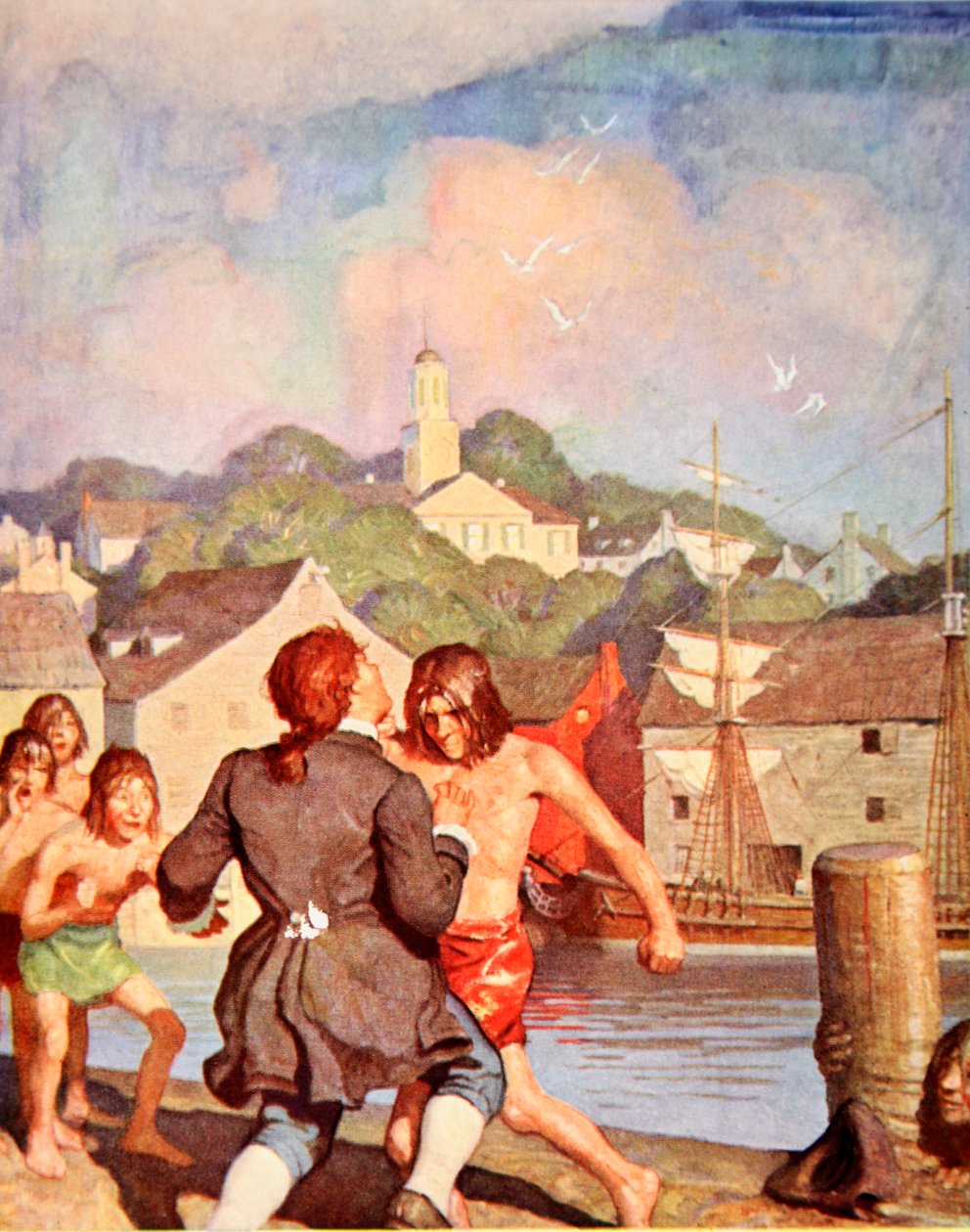 Johnny harca Cherryvel, James W. Boyd (1888-1944) Dobjaiból, pub. 1927 (színes litó) alkotó: Newell Convers Wyeth