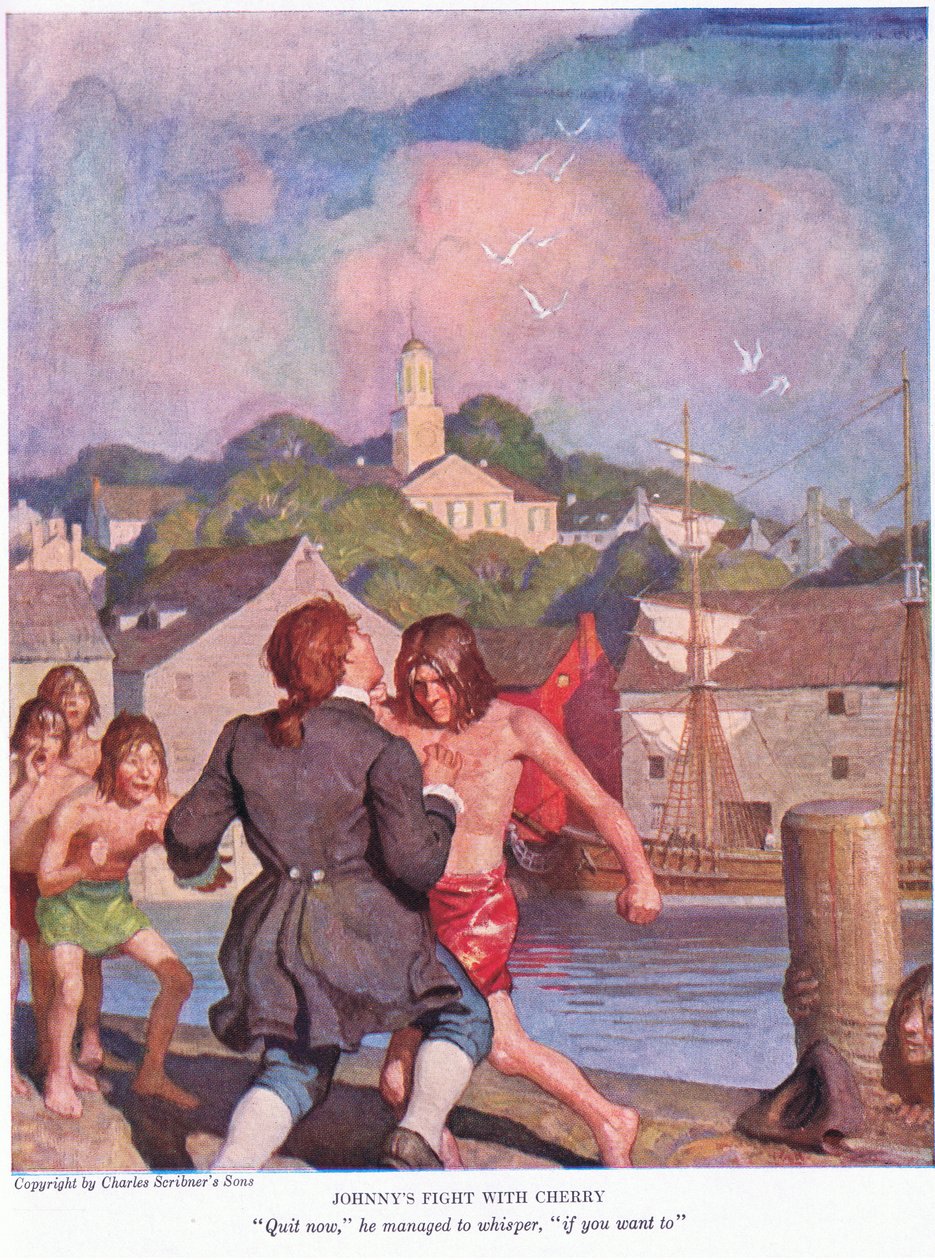 Johnnys harcol Cherryvel! Hagyd fel, sikerült azt suttognia: Ha akarod. , 1928 alkotó: Newell Convers Wyeth