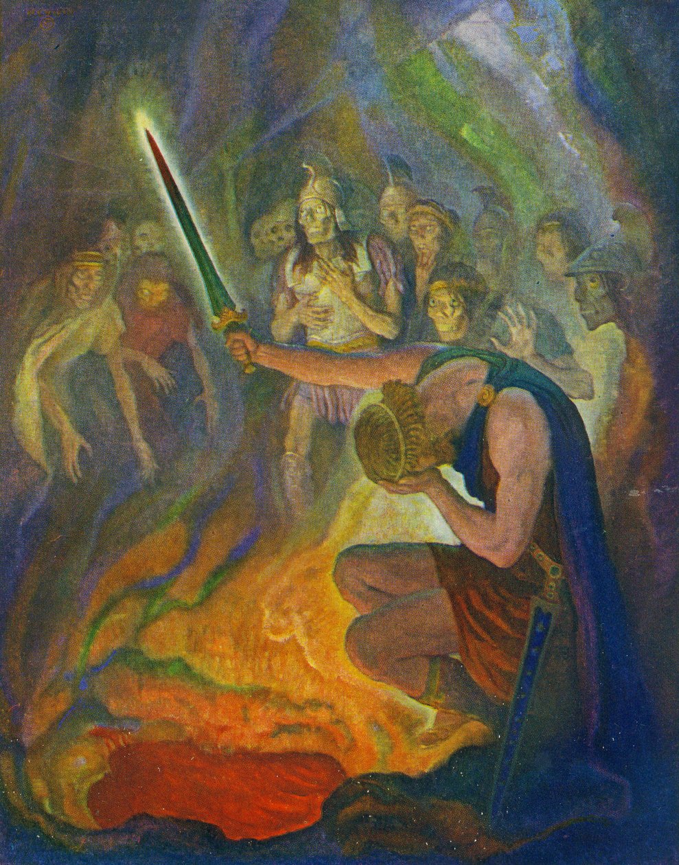 Odüsszeusz a holtak földjén alkotó: Newell Convers Wyeth