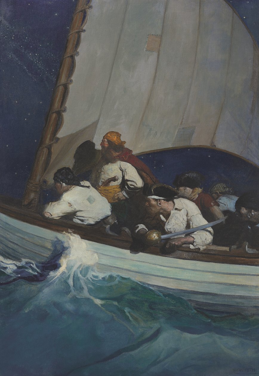 – Ó, Morgan emberei kitartanak érted, és Feketeszakáll – béna!... alkotó: Newell Convers Wyeth