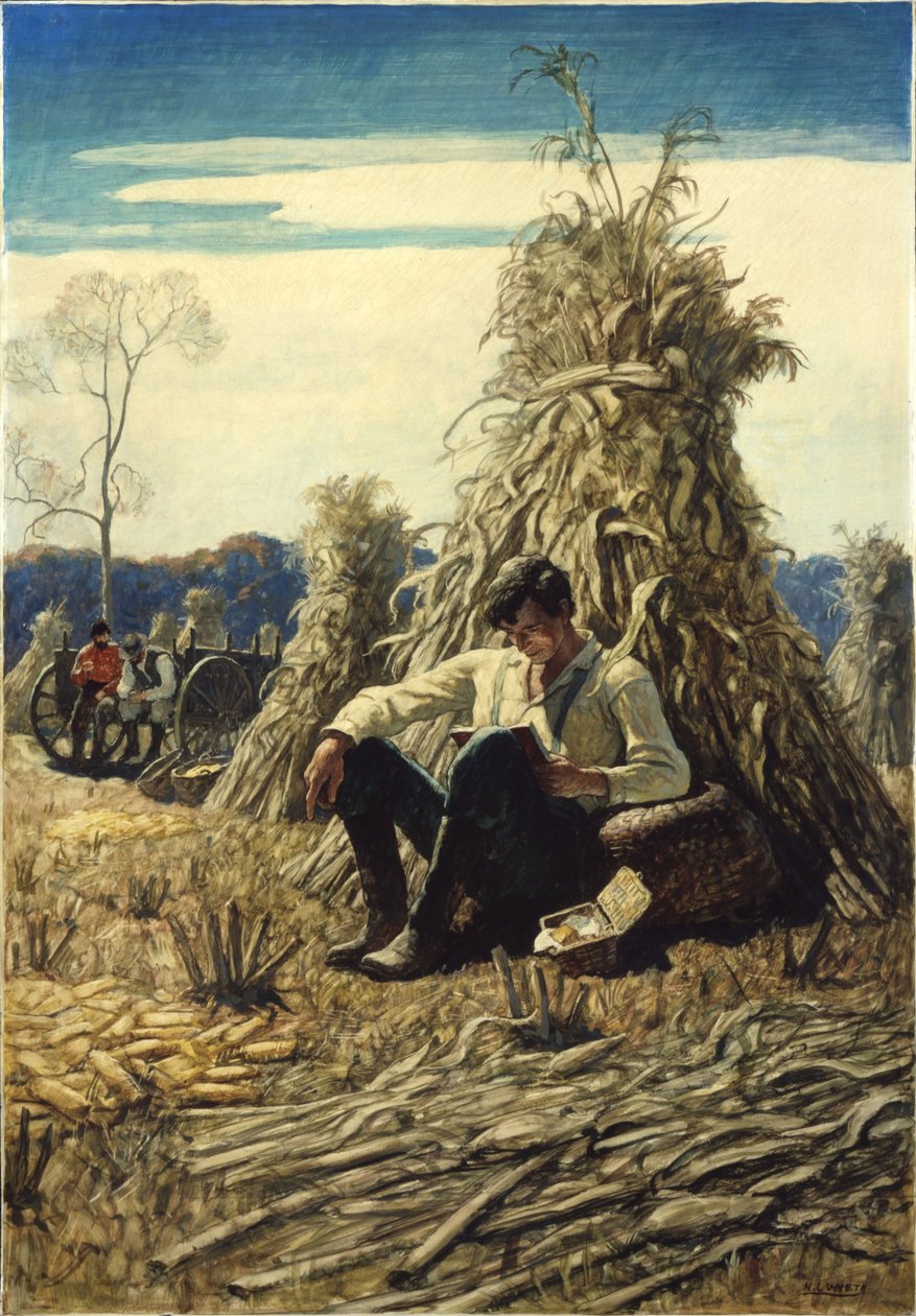 Különös Abe, 1940 (olaj a reneszánsz panelen) alkotó: Newell Convers Wyeth