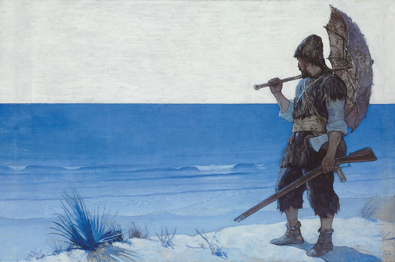 Robinson Crusoe: Végpapír alkotó: Newell Convers Wyeth