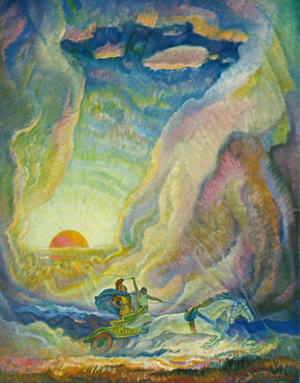 Telemachus Nestor szekerén alkotó: Newell Convers Wyeth
