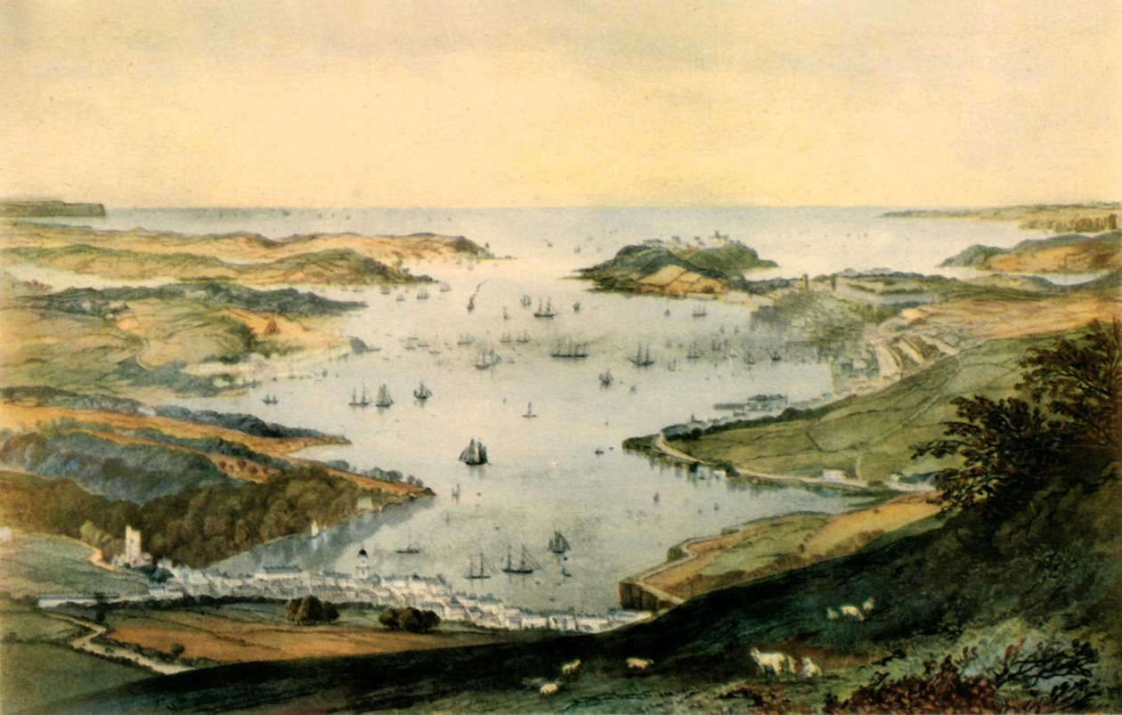 Falmouth Harbour, 1840, 1942. alkotó: Newman and Co