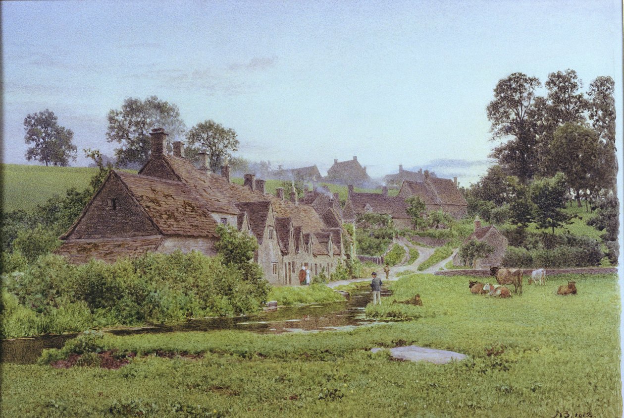 Este Arlington Row-ban, Biburyben, Gloucestershire-ben alkotó: Newton Bennett