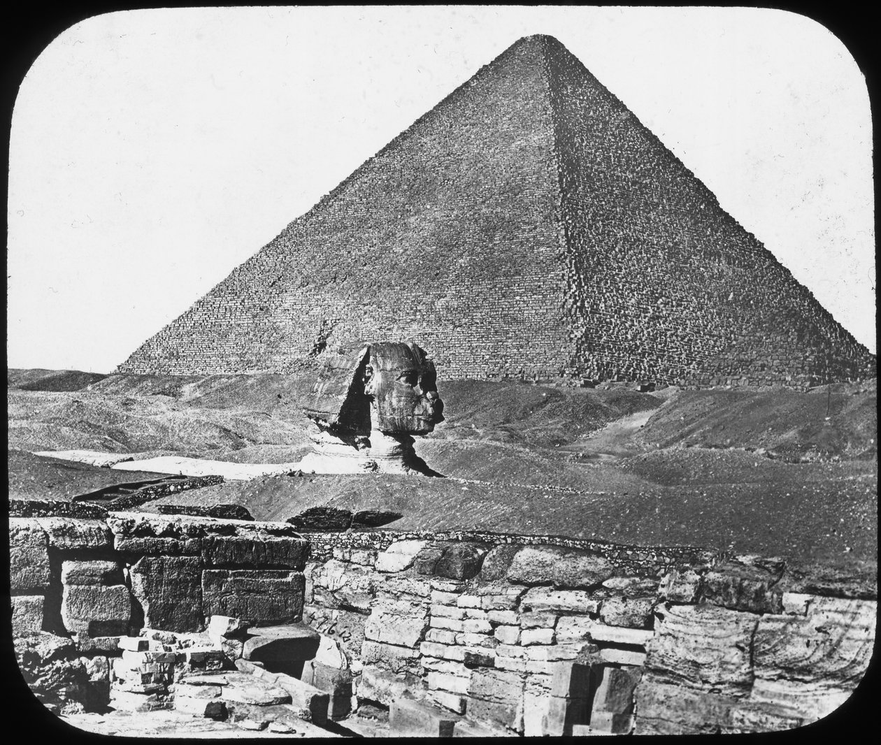 Gízai Nagy Szfinx, Egyiptom, 1890. alkotó: Newton and Co