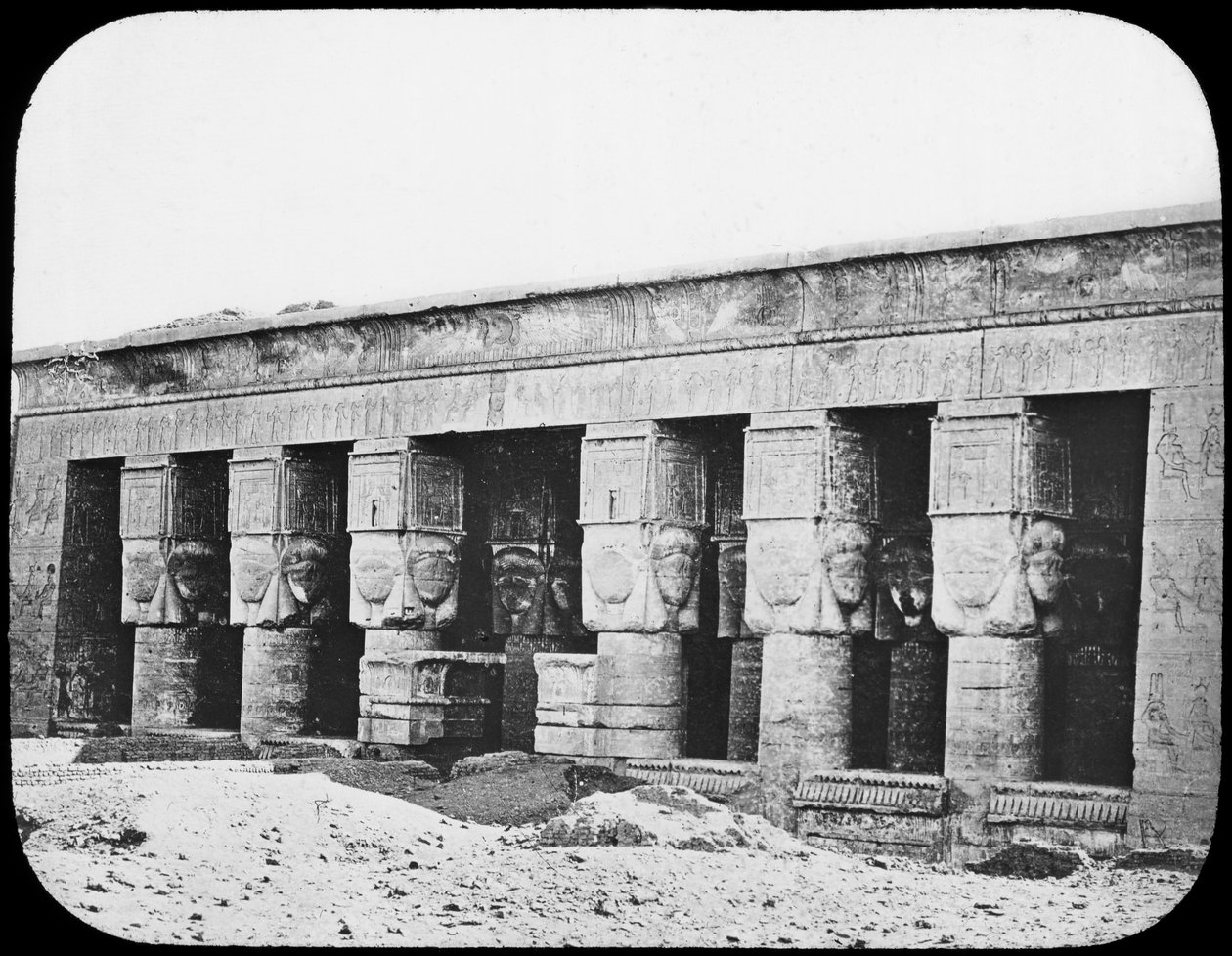 Hathor temploma, Dendera, Egyiptom, 1890. alkotó: Newton and Co