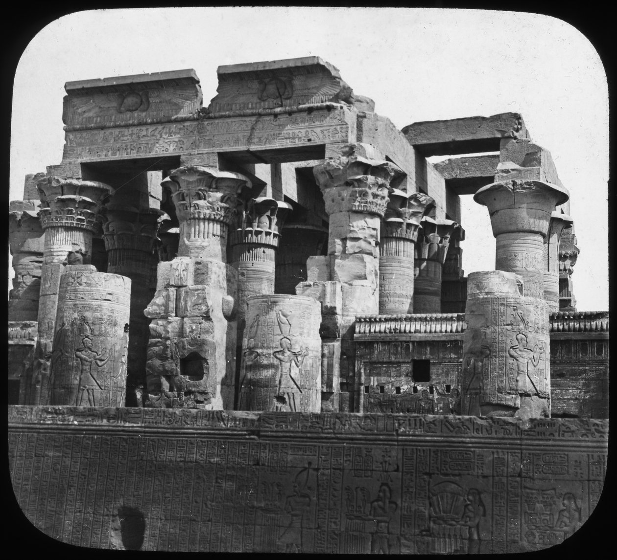 Kom Ombo temploma, Egyiptom, 1890 alkotó: Newton and Co