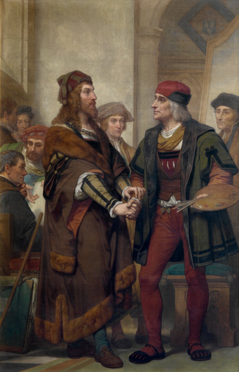 Albrecht Dürer Quinten Massijsnál (olaj, vászon) alkotó: Nicaise de Keyser
