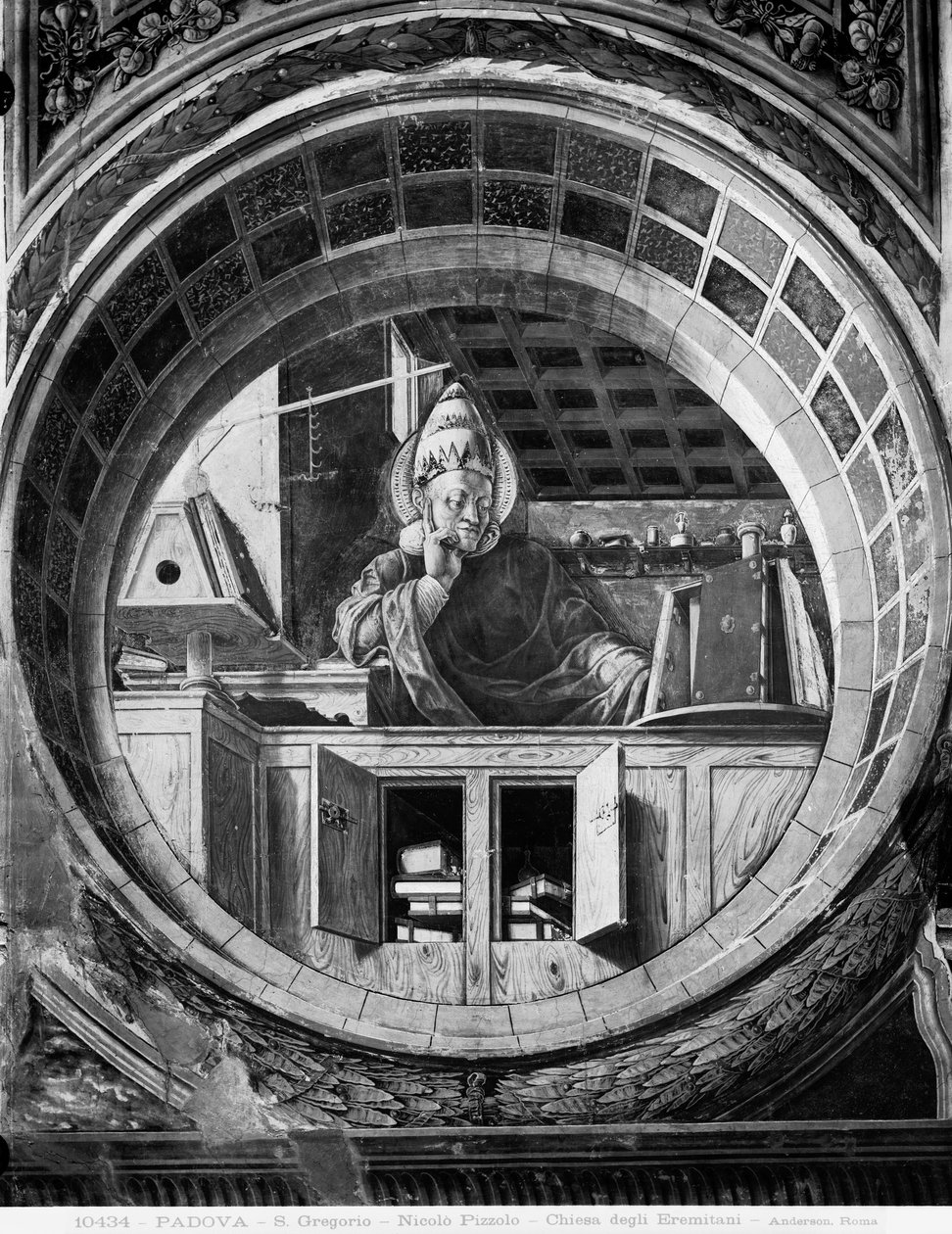 Szent Gergely, 1450-1452 körül (freskó) alkotó: Niccolò Pizzolo