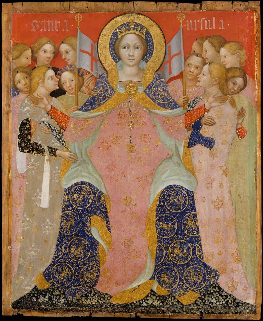 Szent Orsolya és lányai, kb. 1410. alkotó: Niccolò di Pietro