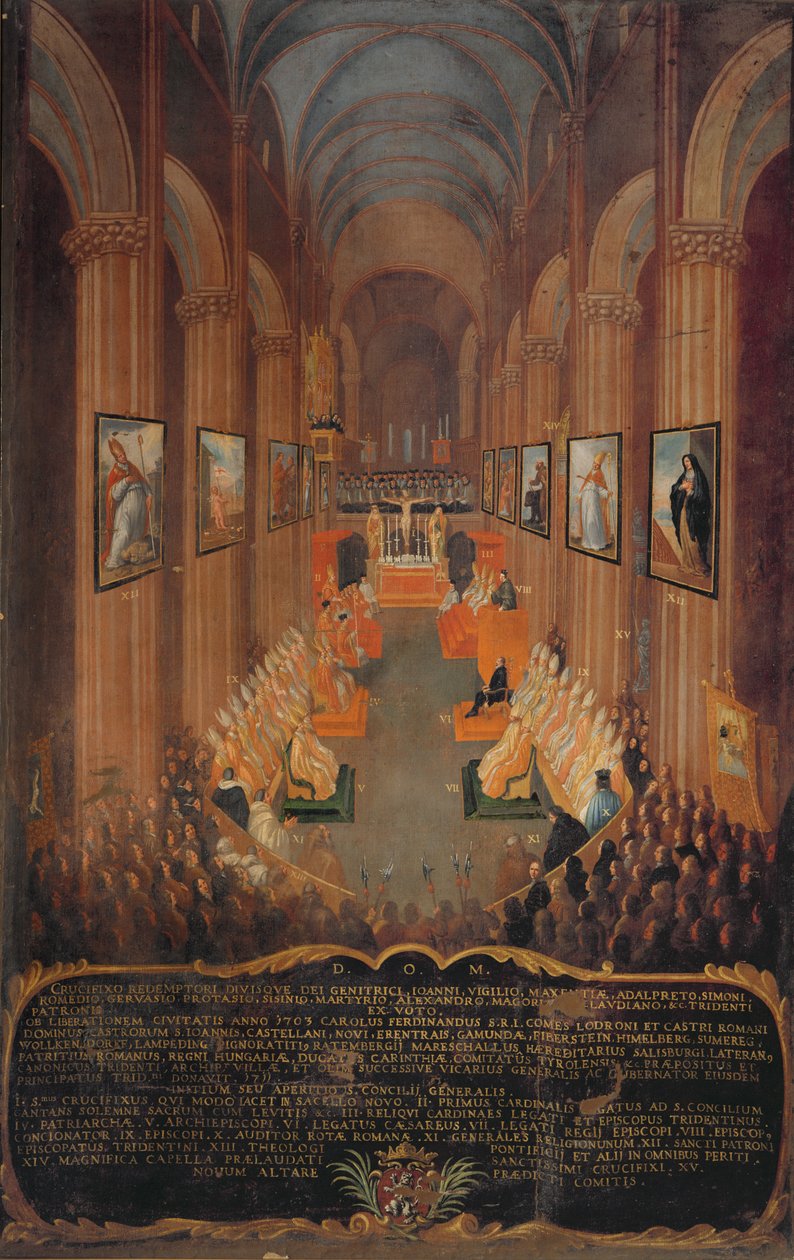 A tridenti zsinat nyitóülése 1545-ben, 1545-ben alkotó: Niccolo Dorigati