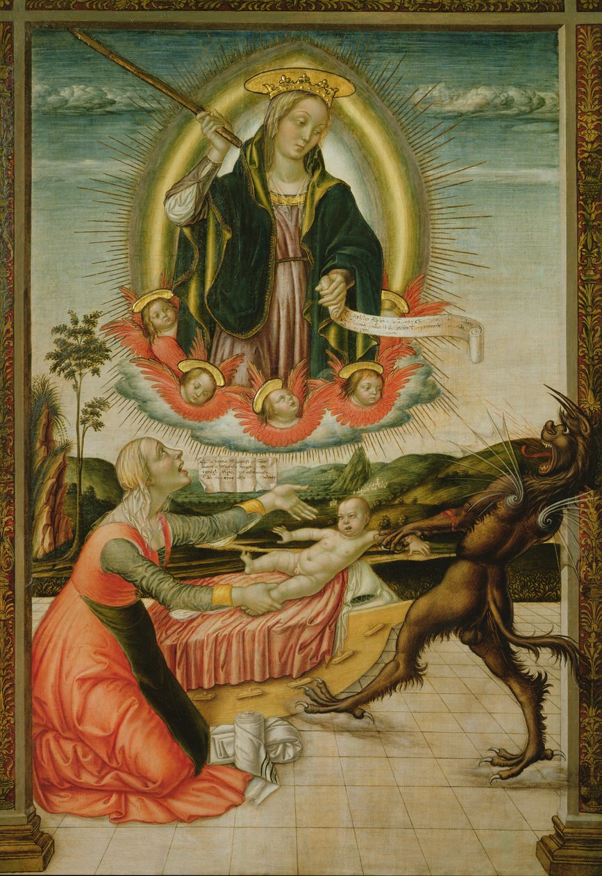 Lady of Relief (tempera a fedélzeten) alkotó: Niccolo di Liberatore