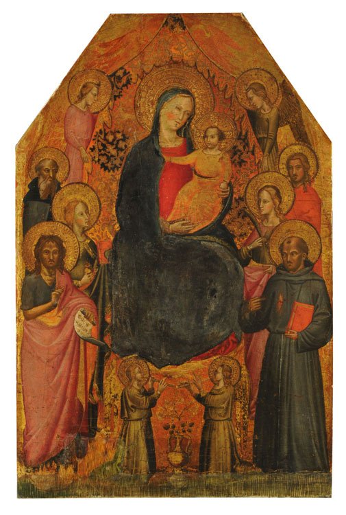 Madonna és Gyermek szentekkel és angyalokkal körülvéve alkotó: Niccolo di Tommaso