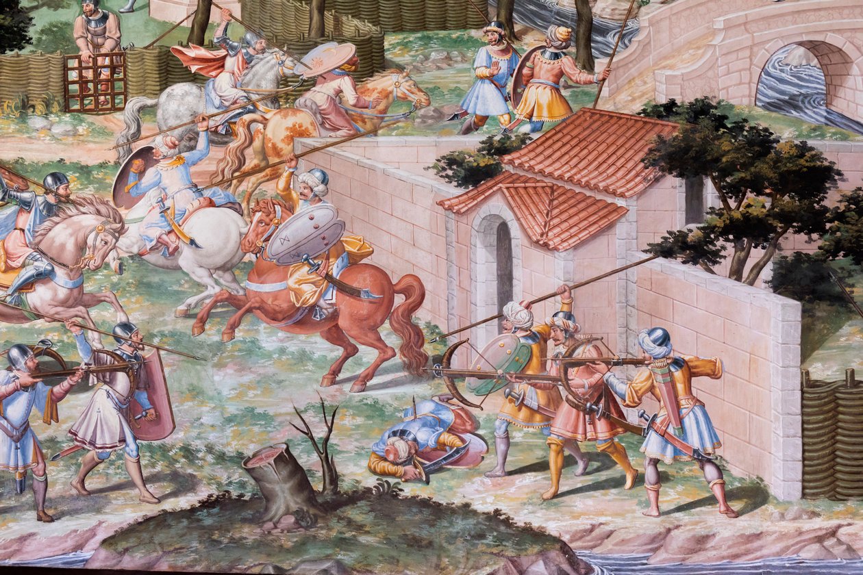 Részlet az 1431-es la higueruela-i csata Csatacsarnokában található freskóról (freskó) alkotó: Niccolo (and workshop) Granello