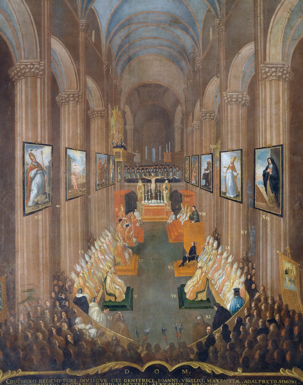 A tridenti zsinat nyitó ülése 1545-ben, részlet alkotó: Niccolo Dorigati