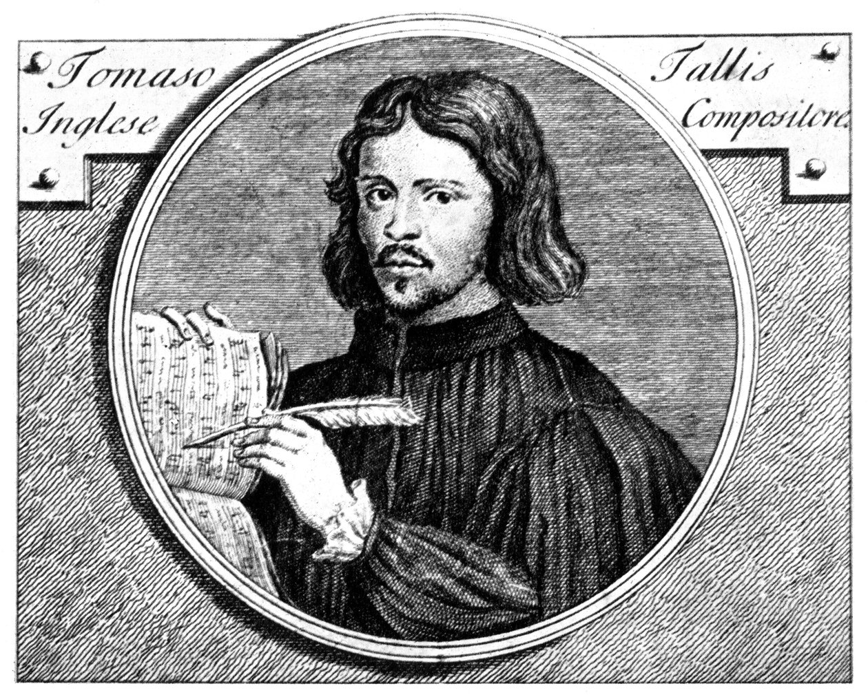 Thomas Tallis, 1505-1585, angol orgonista és zeneszerző, 1700 alkotó: Niccolo Francesco Haym