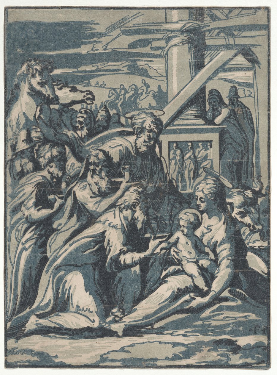 Mágusok imádása, 1540-50., 1540-50. alkotó: Niccolo Vicentino