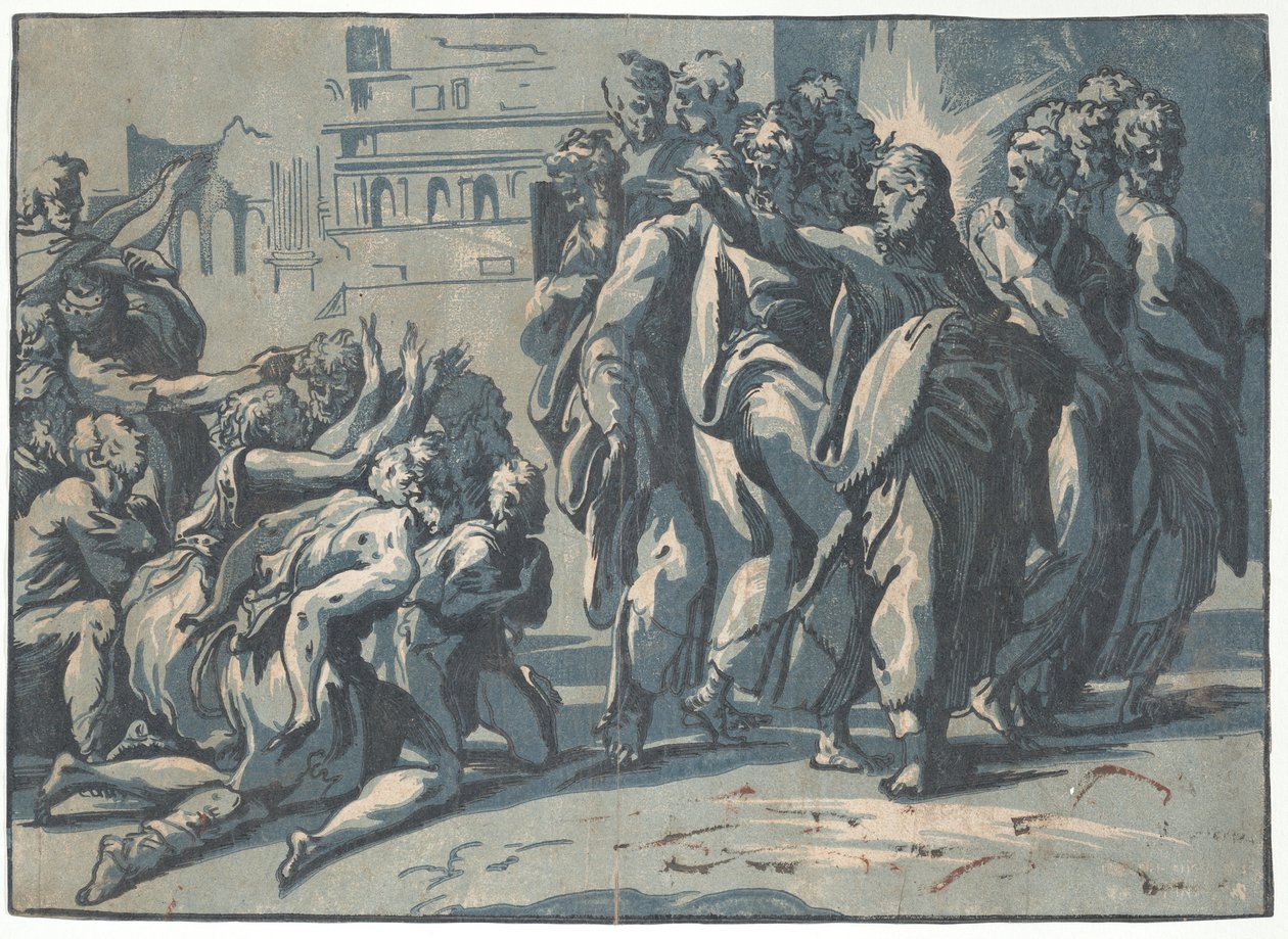 Krisztus meggyógyítja a leprásokat, 1540-50., 1540-50. alkotó: Niccolo Vicentino