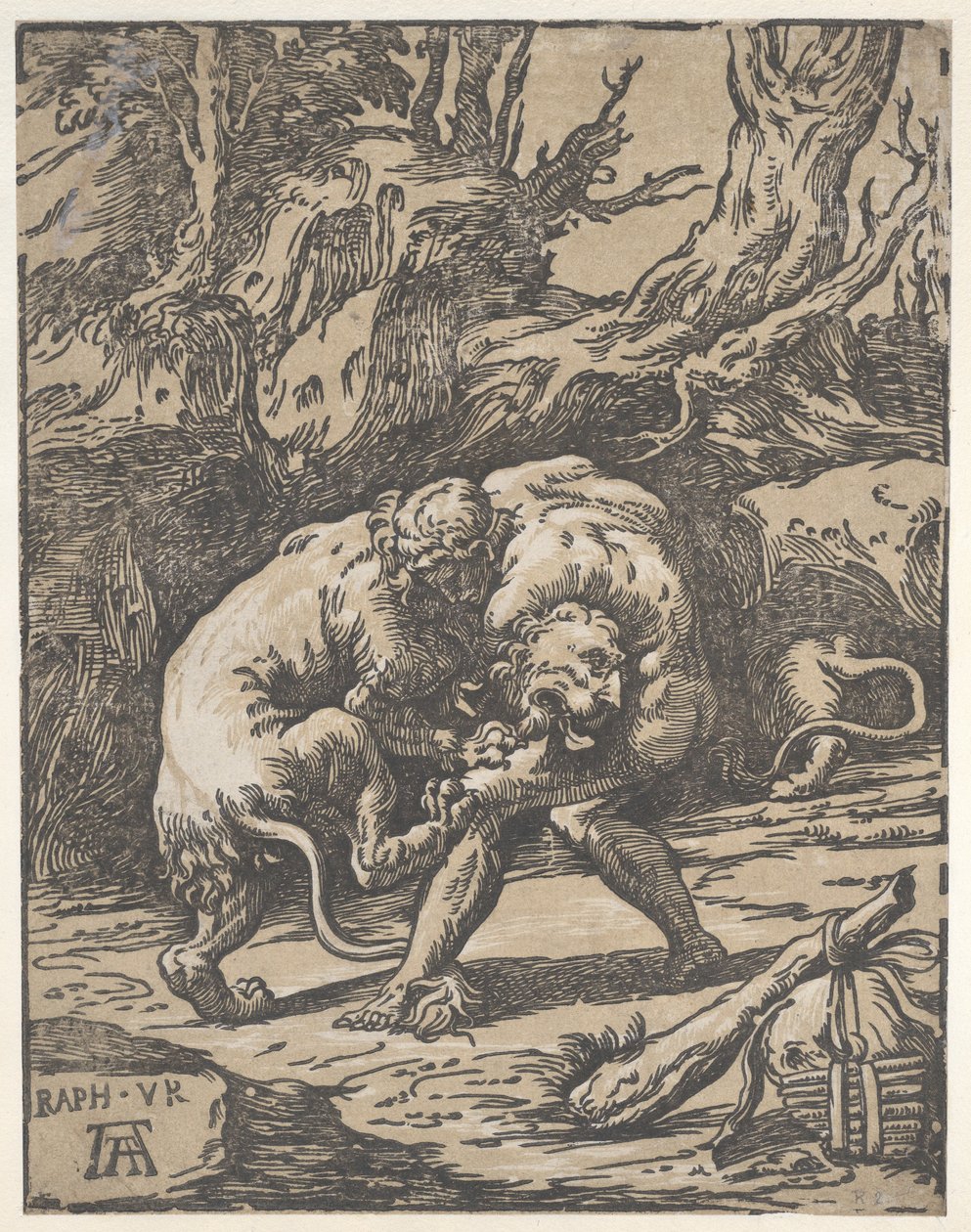 Herkules és a Nemeai Oroszlán, 1540-50., 1540-50. alkotó: Niccolo Vicentino