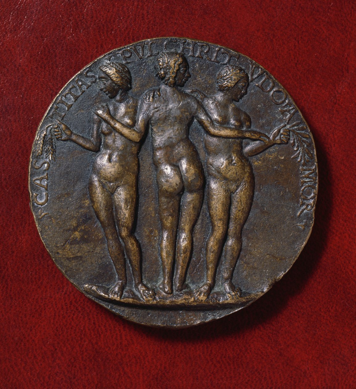 A három gráciát ábrázoló érem (bronz) alkotó: Niccolo di Giovanni Fiorentino