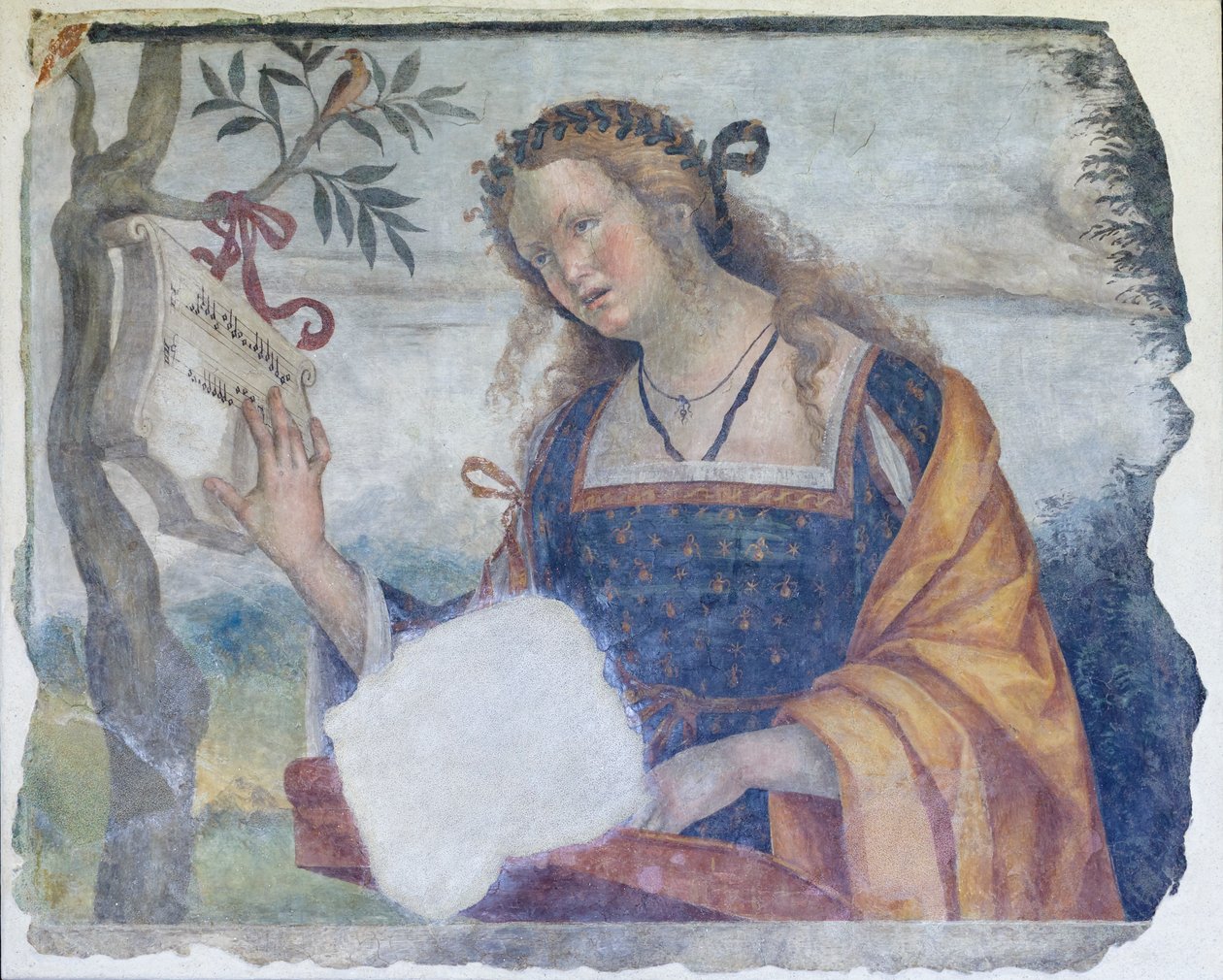 A zene allegóriája, 1520-24 körül (önálló freskó) alkotó: Niccolo the Younger Giolfino