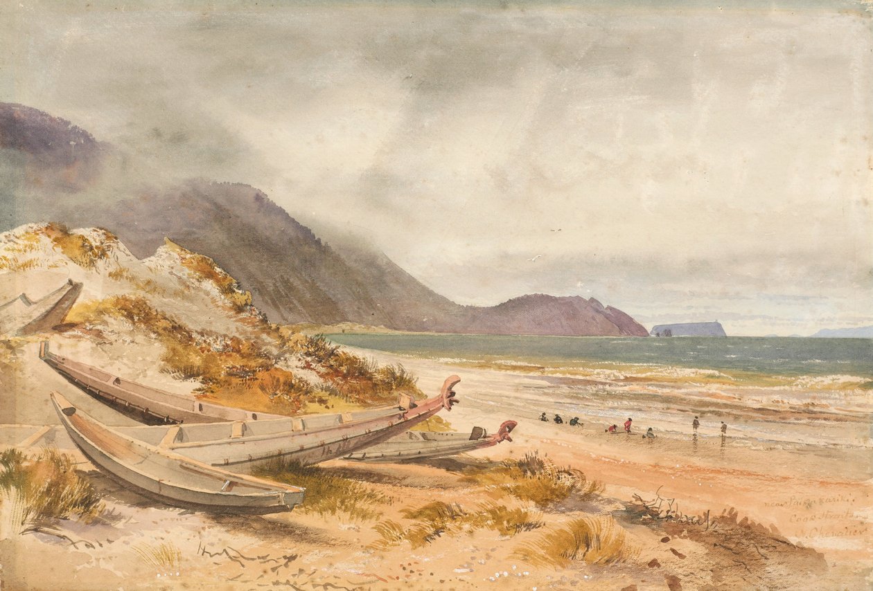 Paekakariki közelében, Cook-szoros alkotó: Nicholas Chevalier