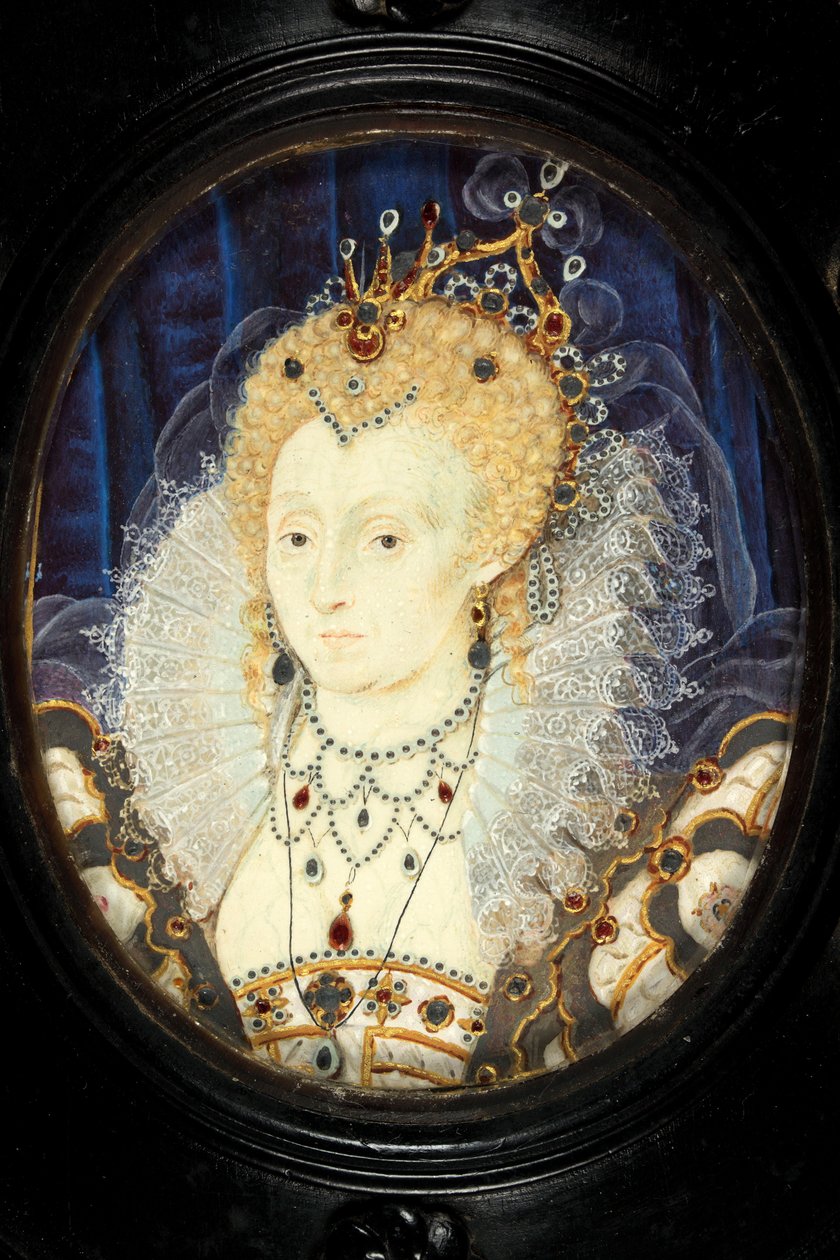 I. Erzsébet királynő, 1590 körül (wc pergamen) alkotó: Nicholas Hilliard