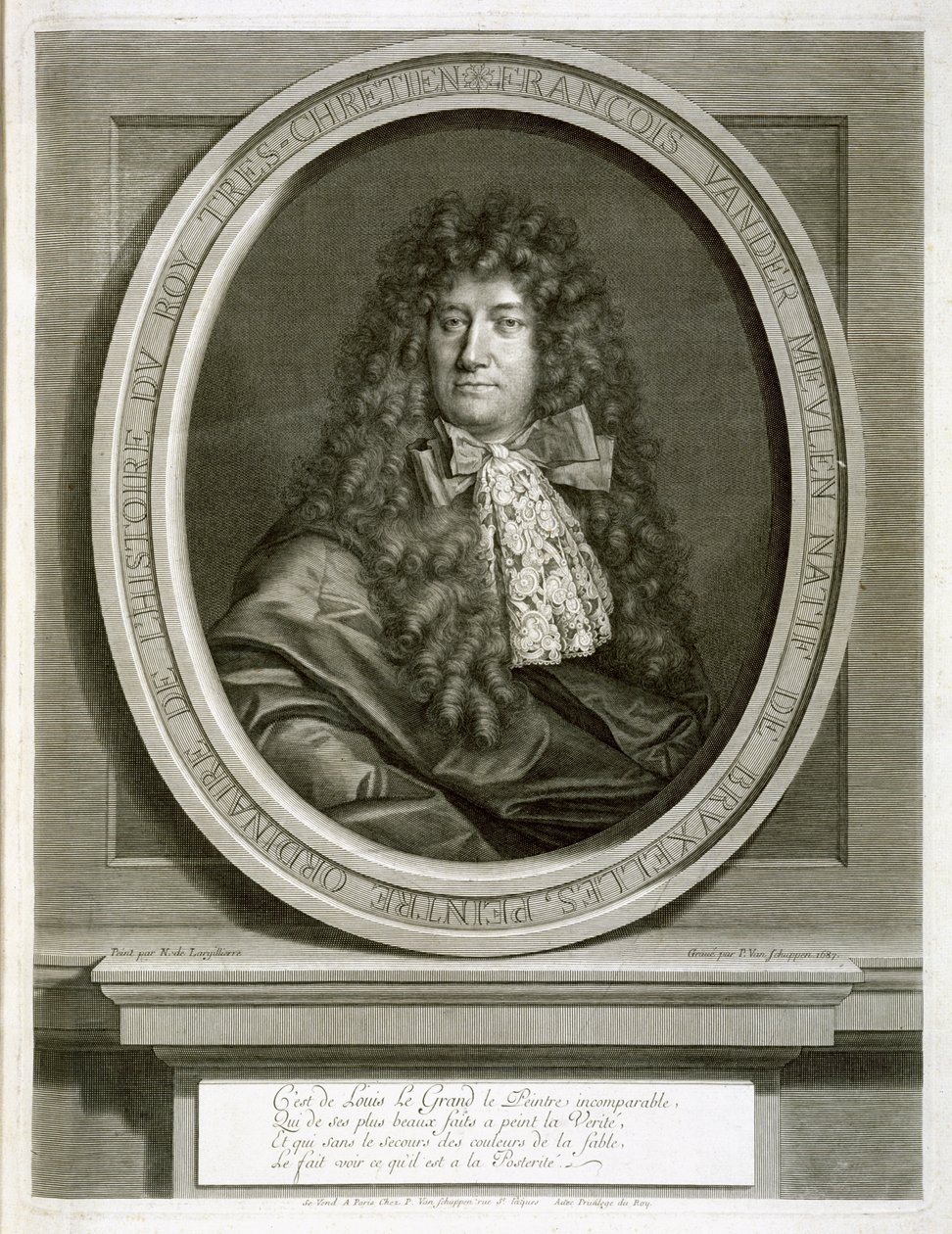 Adam Frans van der Meulen, metszette Pierre Louis van Schuppen (1627-1702) 1687 alkotó: Nicolas de Largillière