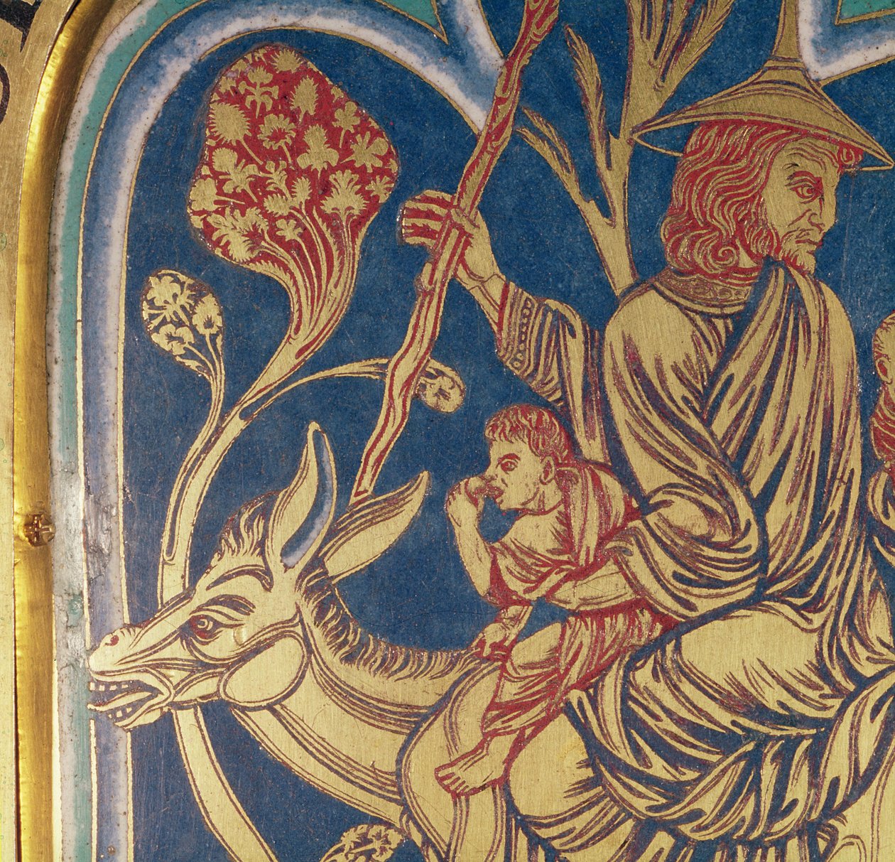 A Verduner-oltár, egy táblaszegély részlete, 1181-es champleve zománcozás alkotó: Nicholas of Verdun
