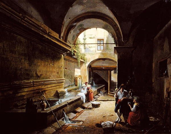 The Friary Wash House (olaj, vászon) (a párért lásd: 228124) alkotó: Nicholas Ambroise Chatelin