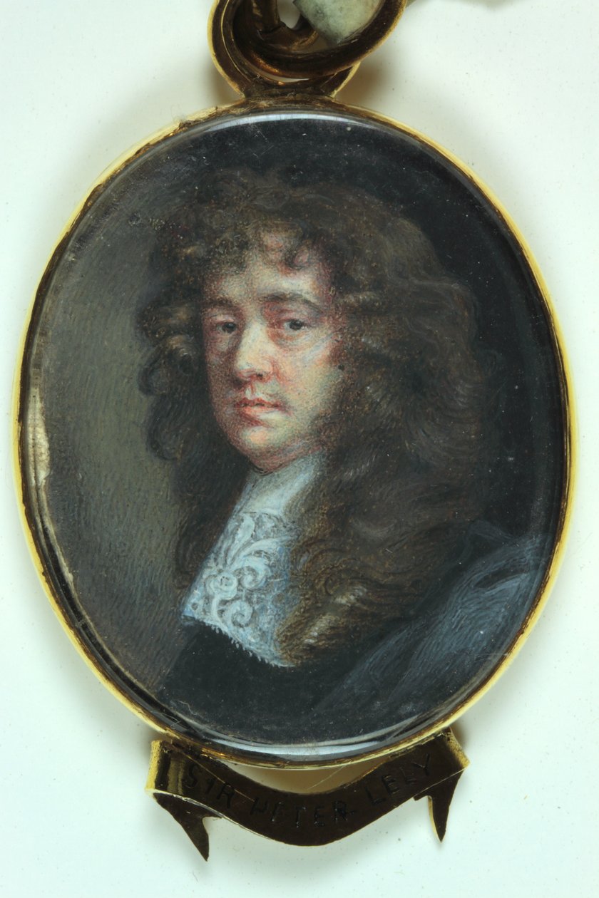 Sir Peter Lely (akvarell elefántcsonton) alkotó: Nicholas (attr.to) Dixon