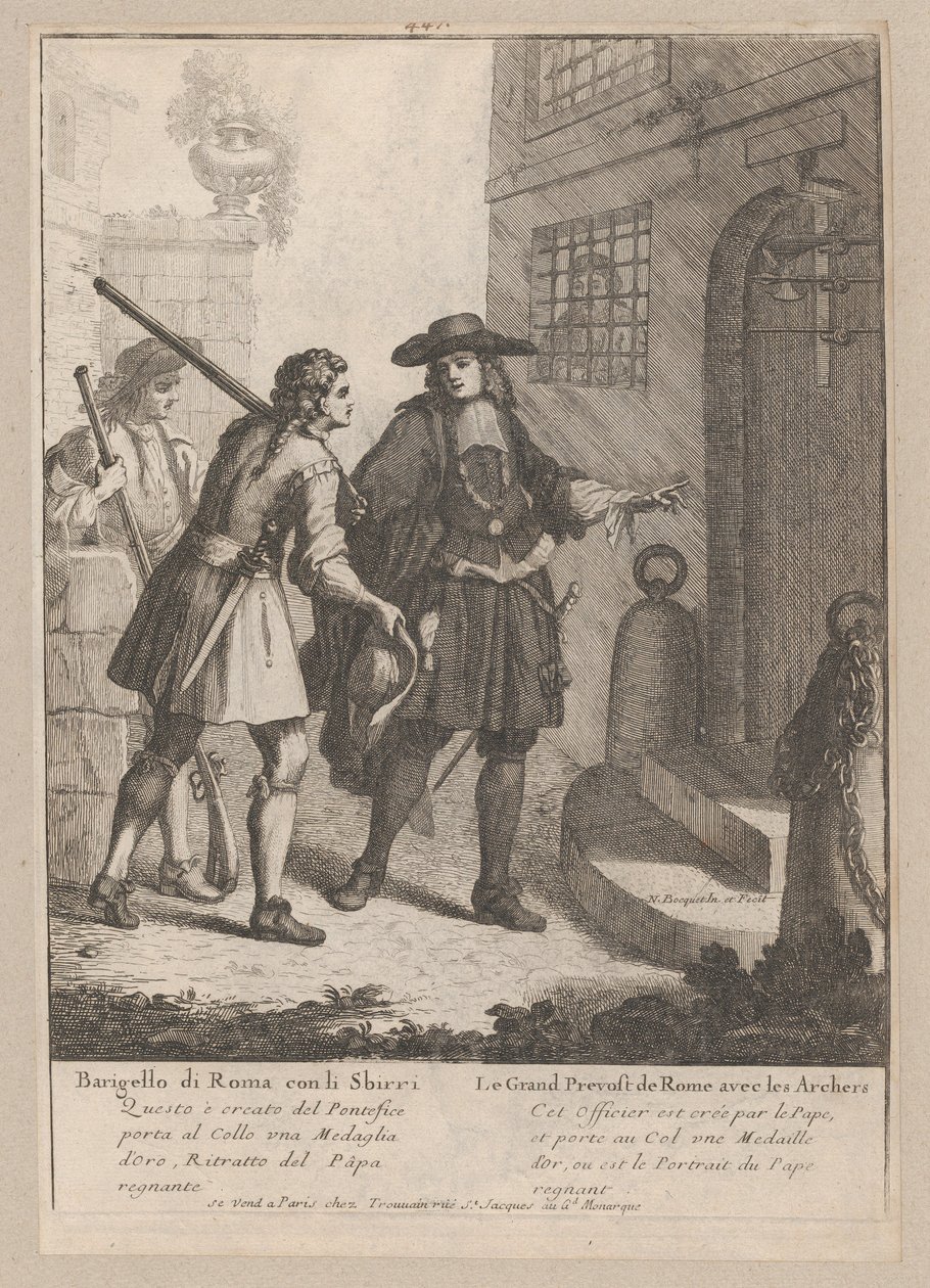Róma nagy prépostja íjászaival, 1648-1700., 1648-1700. alkotó: Nicholas Boucquet