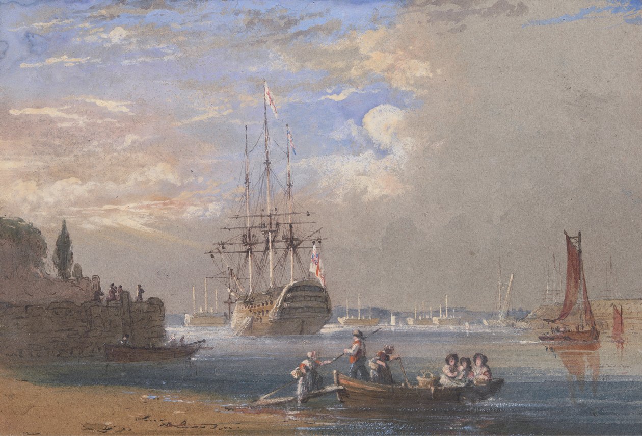 H.M.S. St. Vincent Plymouthban alkotó: Nicholas Condy