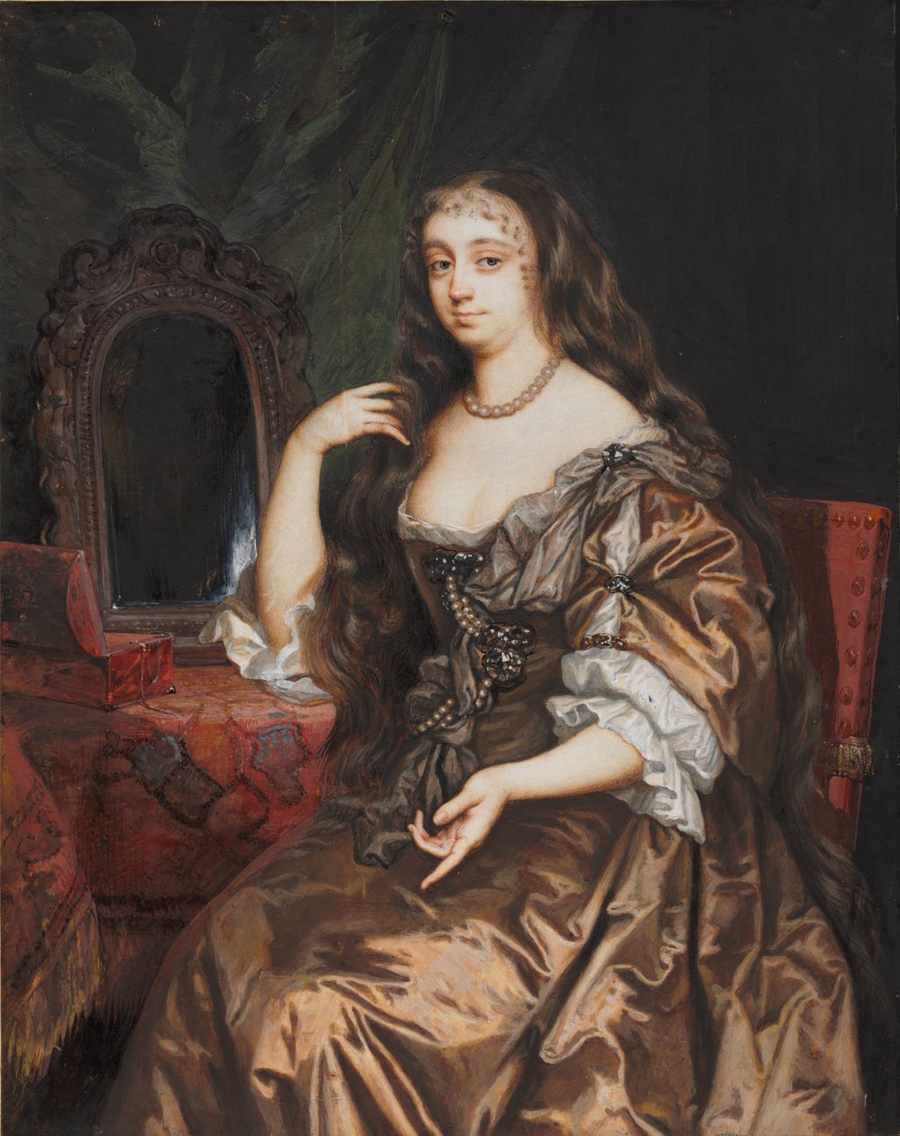 Anne Hyde, York hercegnőjének portréja, 1662 körül (akvarell, pergamen) alkotó: Nicholas Dixon